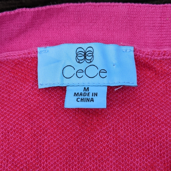 CeCe pink hearts button up cardigan sweater Jennifer's Body Barbie y2k style - Picture 4 of 9